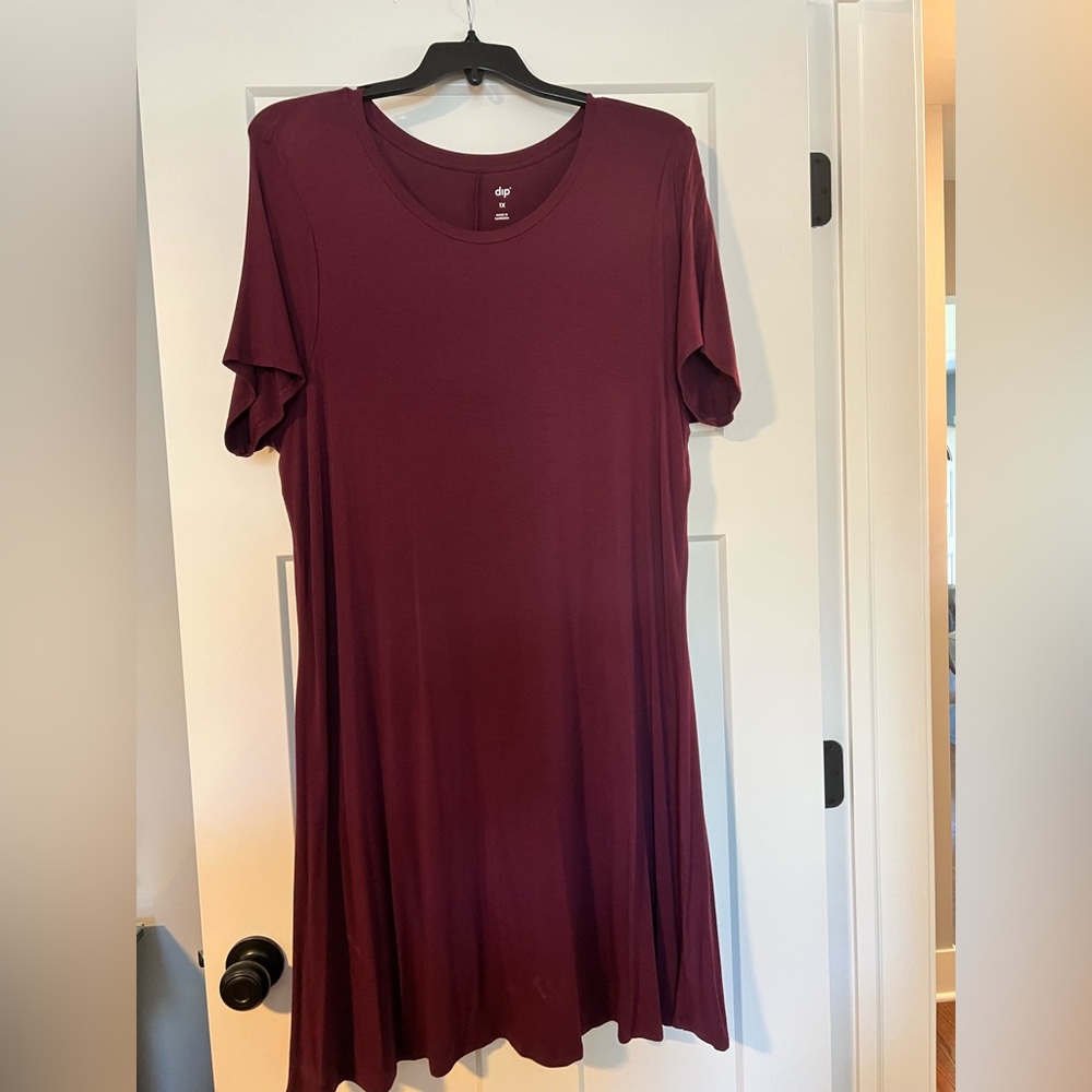 Dip Rich Burgundy T-Shirt Dress